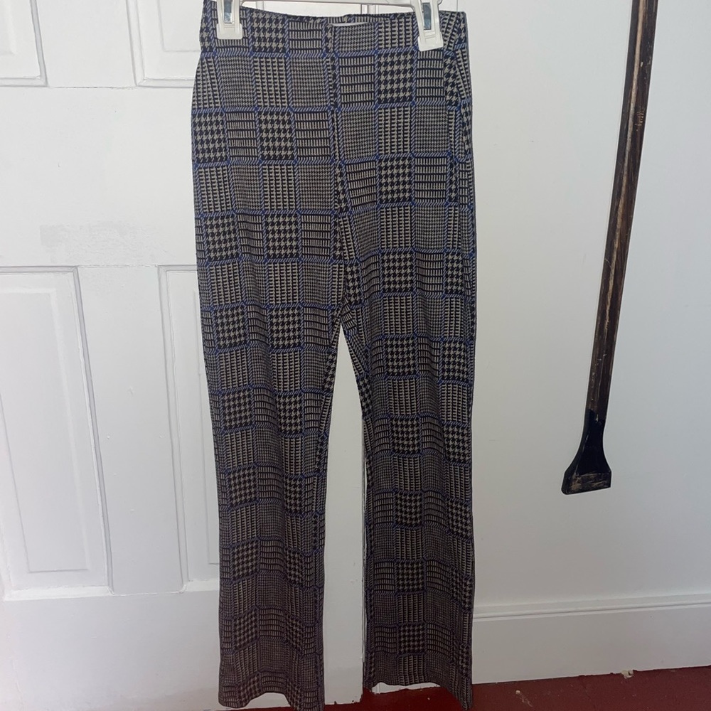 Urban Outfitters plaid flare pants size XS